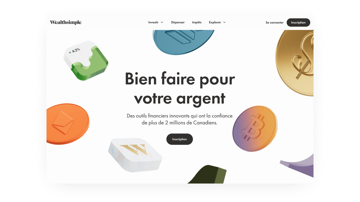 Annonce de la nouvelle application Wealthsimple. Les actions et FNB, la crypto, Cash et les placements gérés, maintenant tous dans un seul endroit simple d’utilisation.