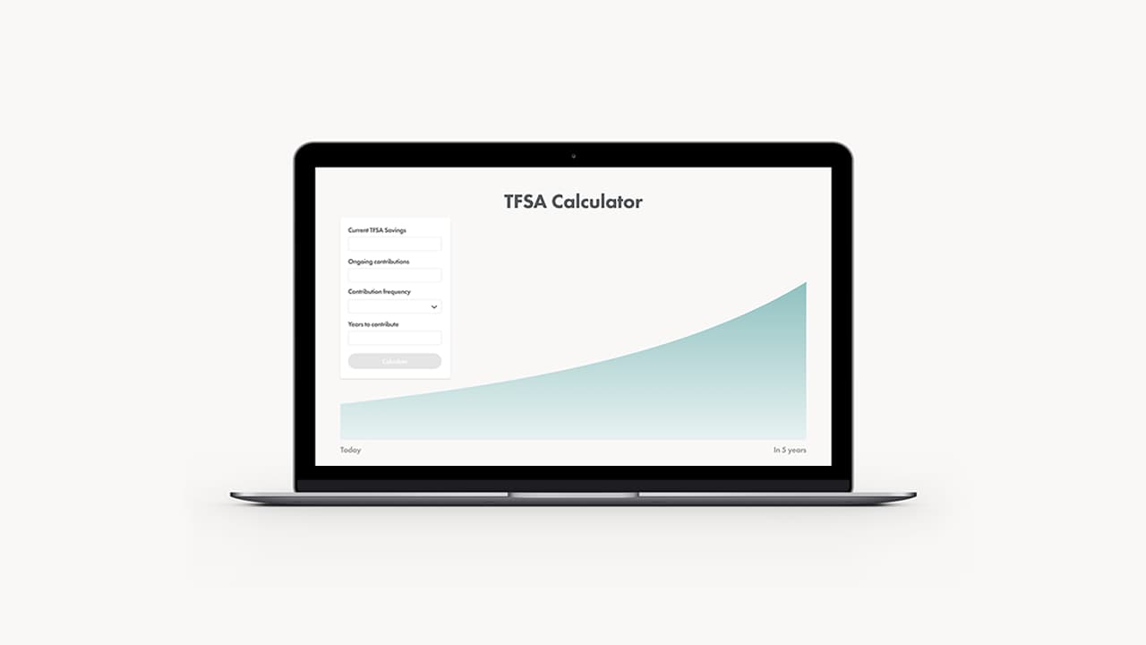 Image of the Wealthsimple TFSA calculator 