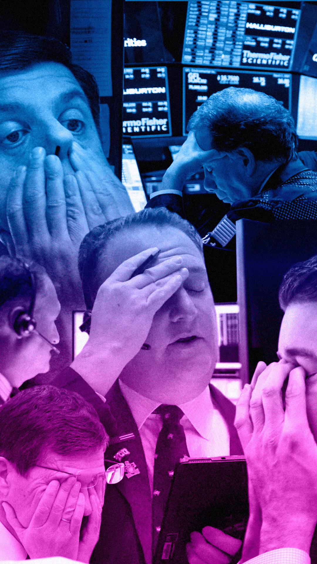 Whenever the market tumbles, as it did this week, you can bet on one thing: news outlets start buying stock photos of anxious (probably male, middle-aged) traders to post with their stories. We investigated what these folks are actually concerned about.
