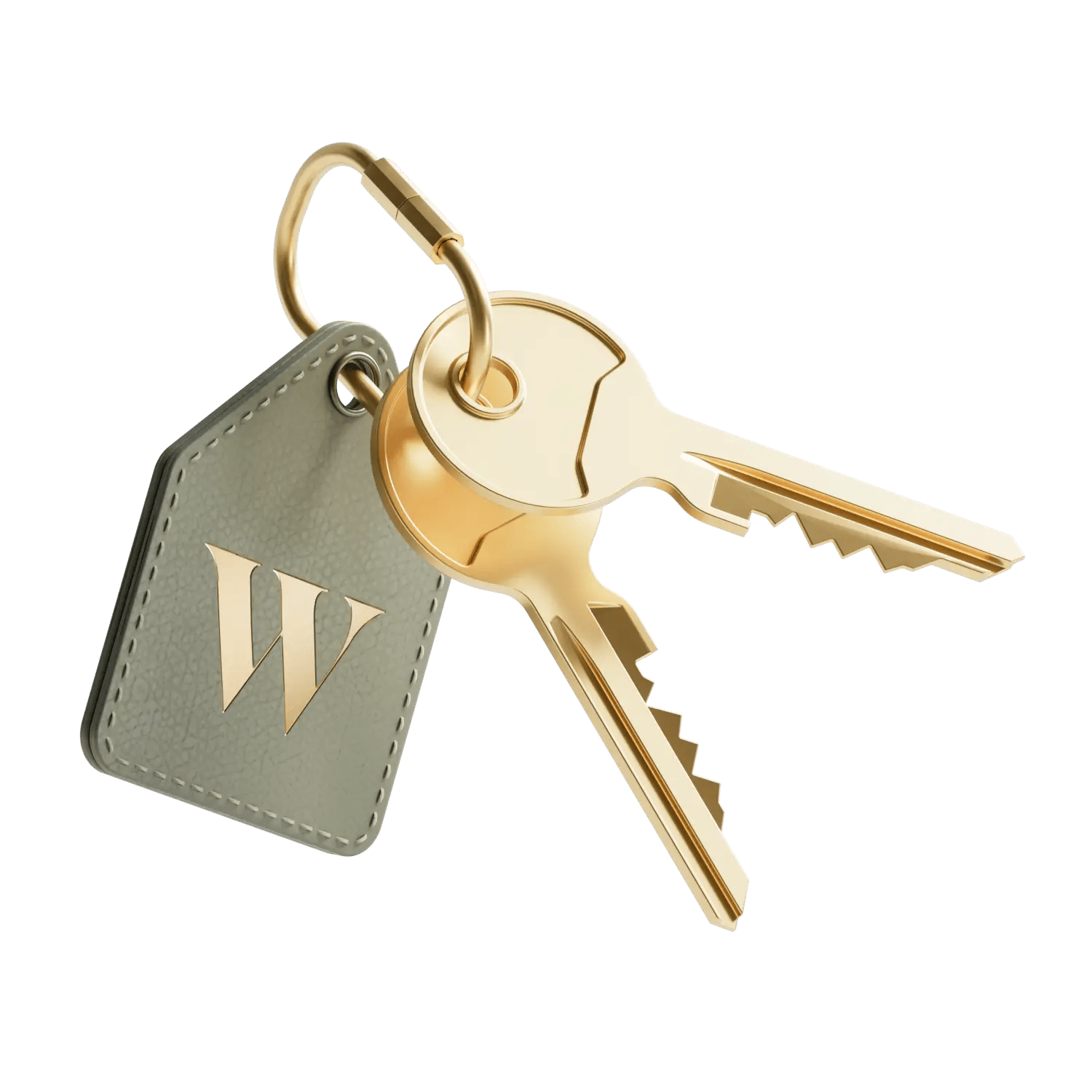 Set of keys with Wealthsimple key tag