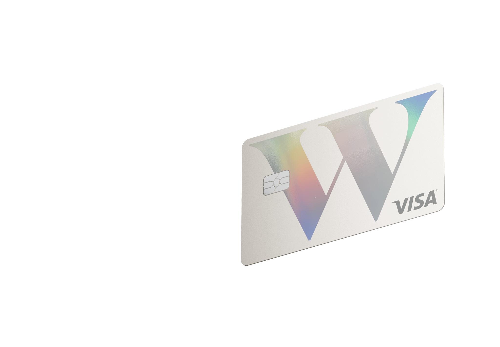 Wealthsimple's kids and teen cards with an iridescent W.