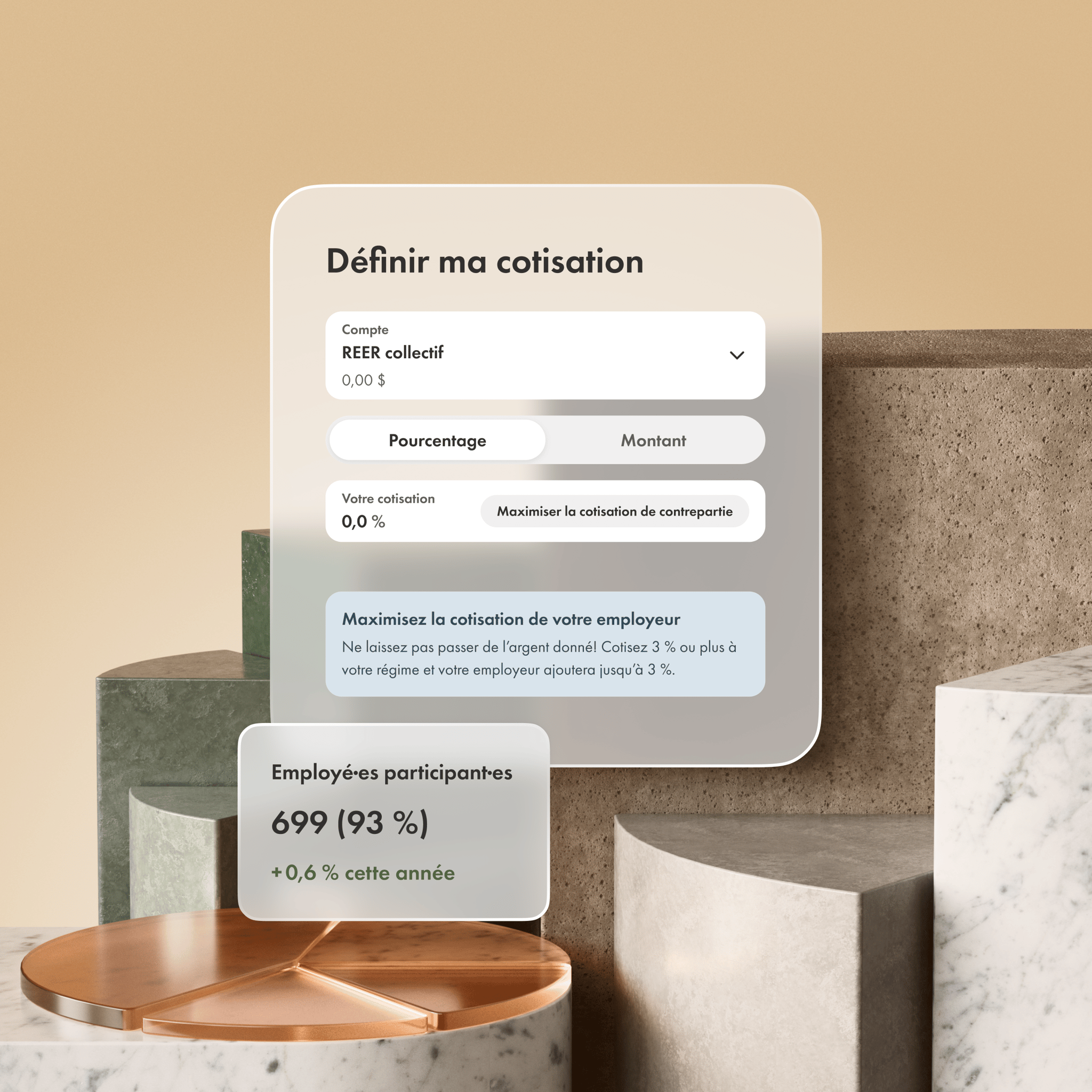 Le tableau de bord du REER collectif Wealthsimple