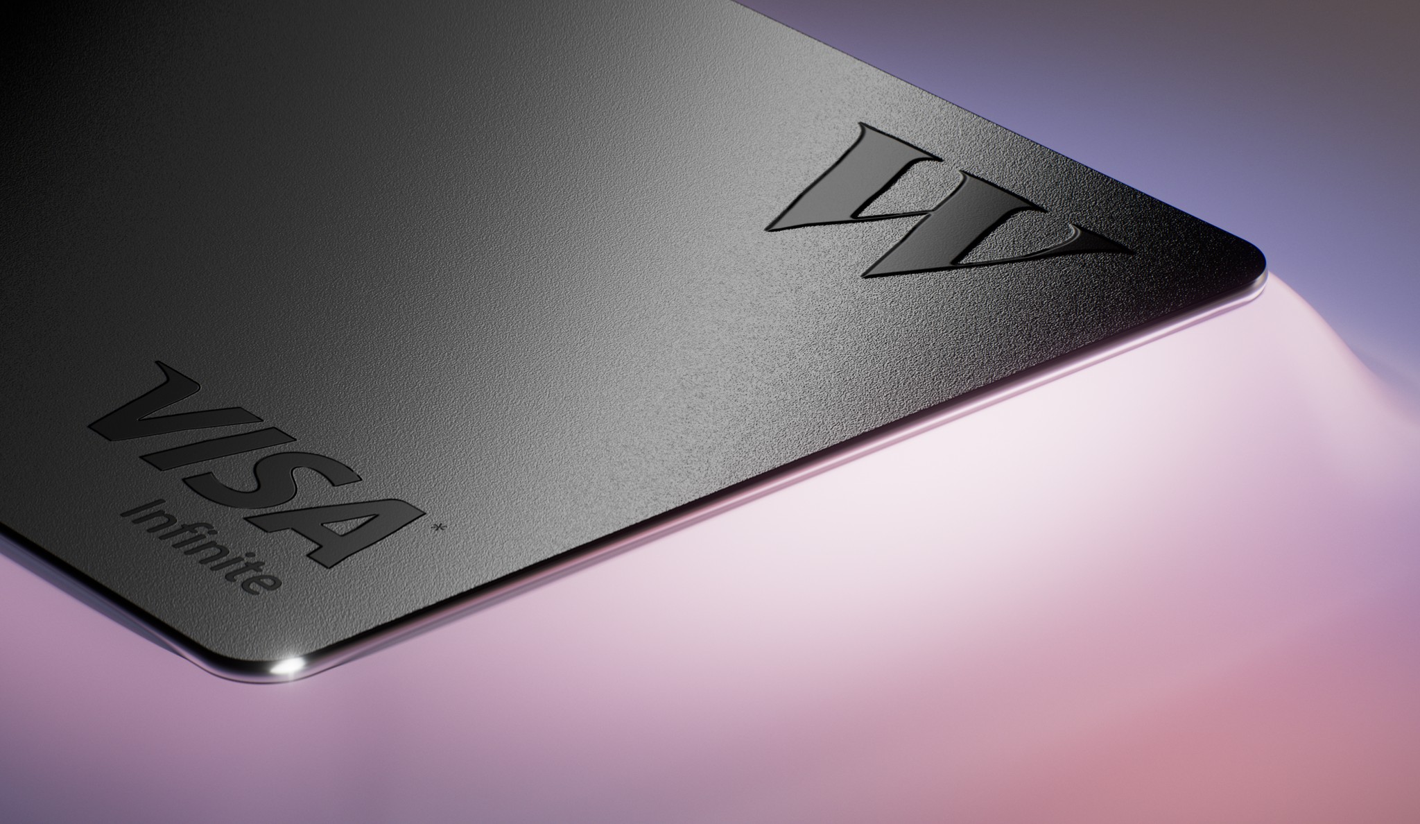 Un ensemble de cartes de crédit Wealthsimple bougeant à l'unisson, jusqu'à ce qu'une carte vienne s'insérer dans un portefeuille.