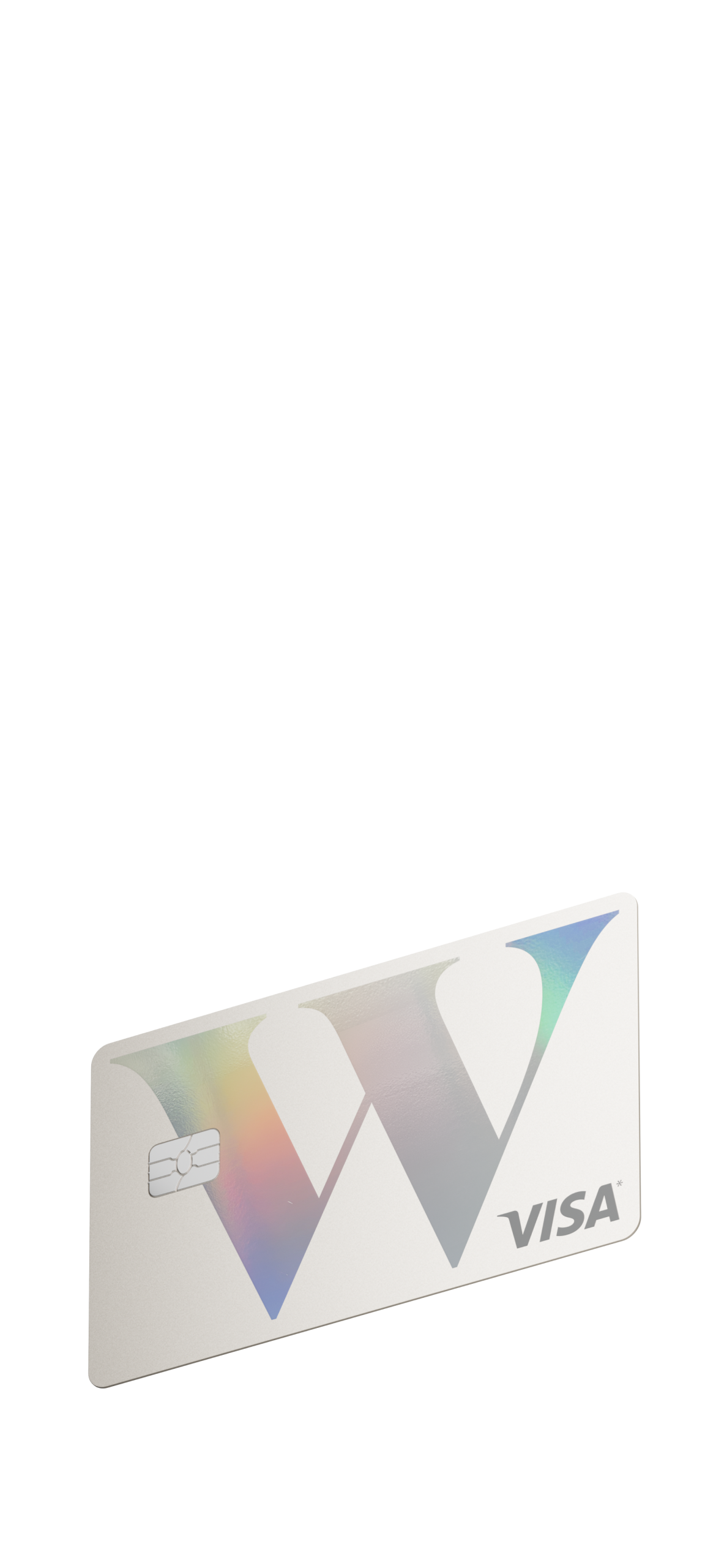 Wealthsimple's kids and teen cards with an iridescent W.