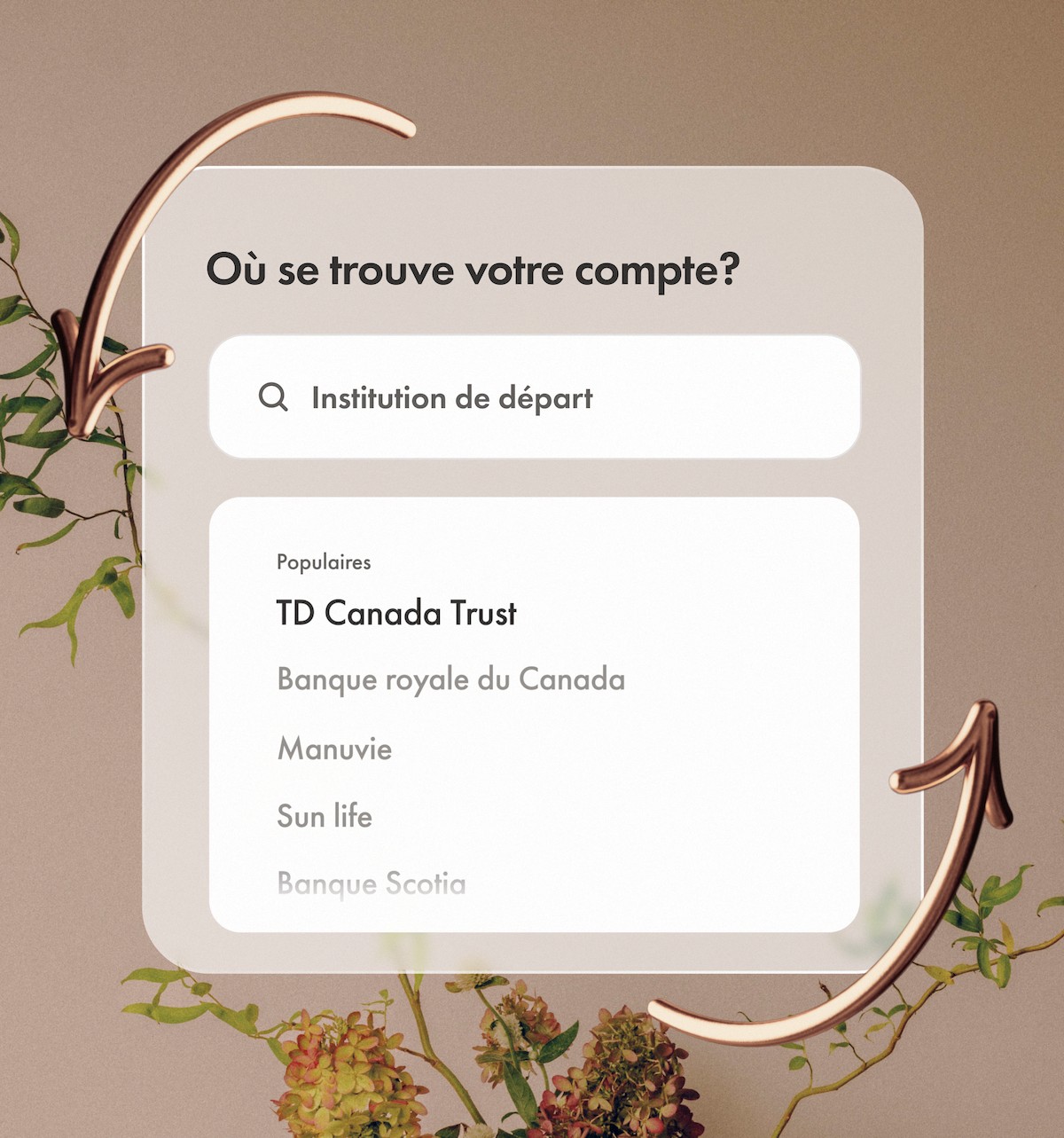 Un écran présente la simplicité du processus de transfert de compte.