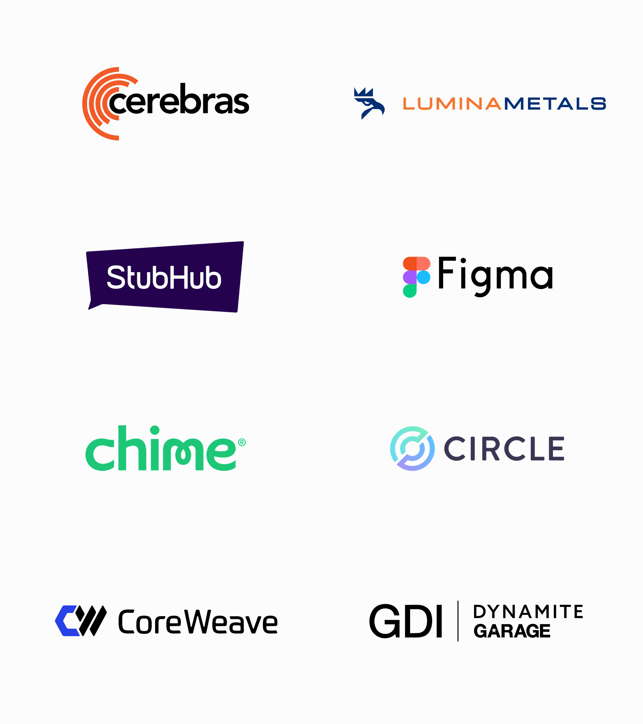 A list of companies that have recently gone public, including Coreweave, Figma, Circle Internet Group, Stubhub Holdings, Cerebras Systems Inc., and Lumina Metals Corp.
