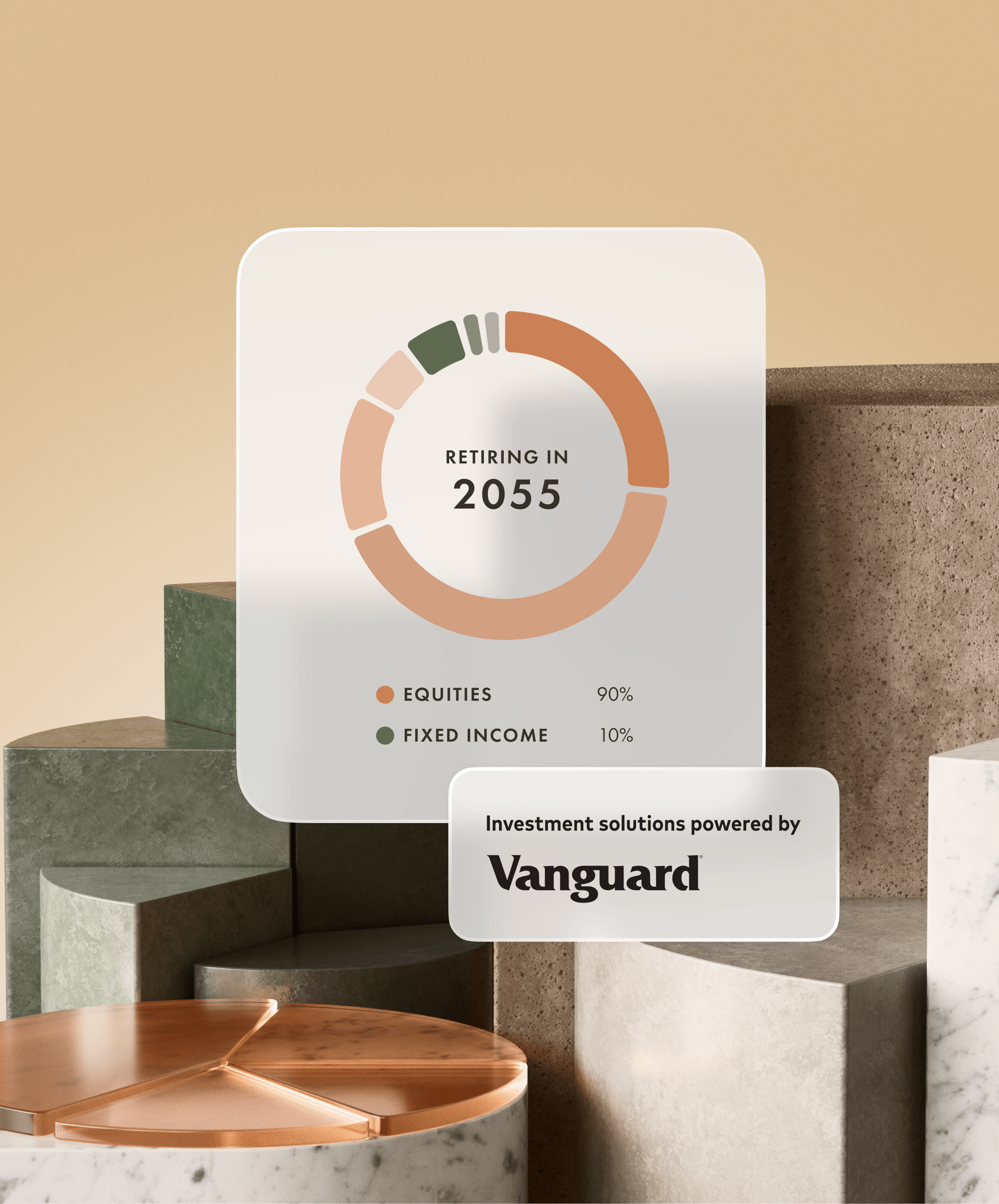 Product visual showing a pie graph