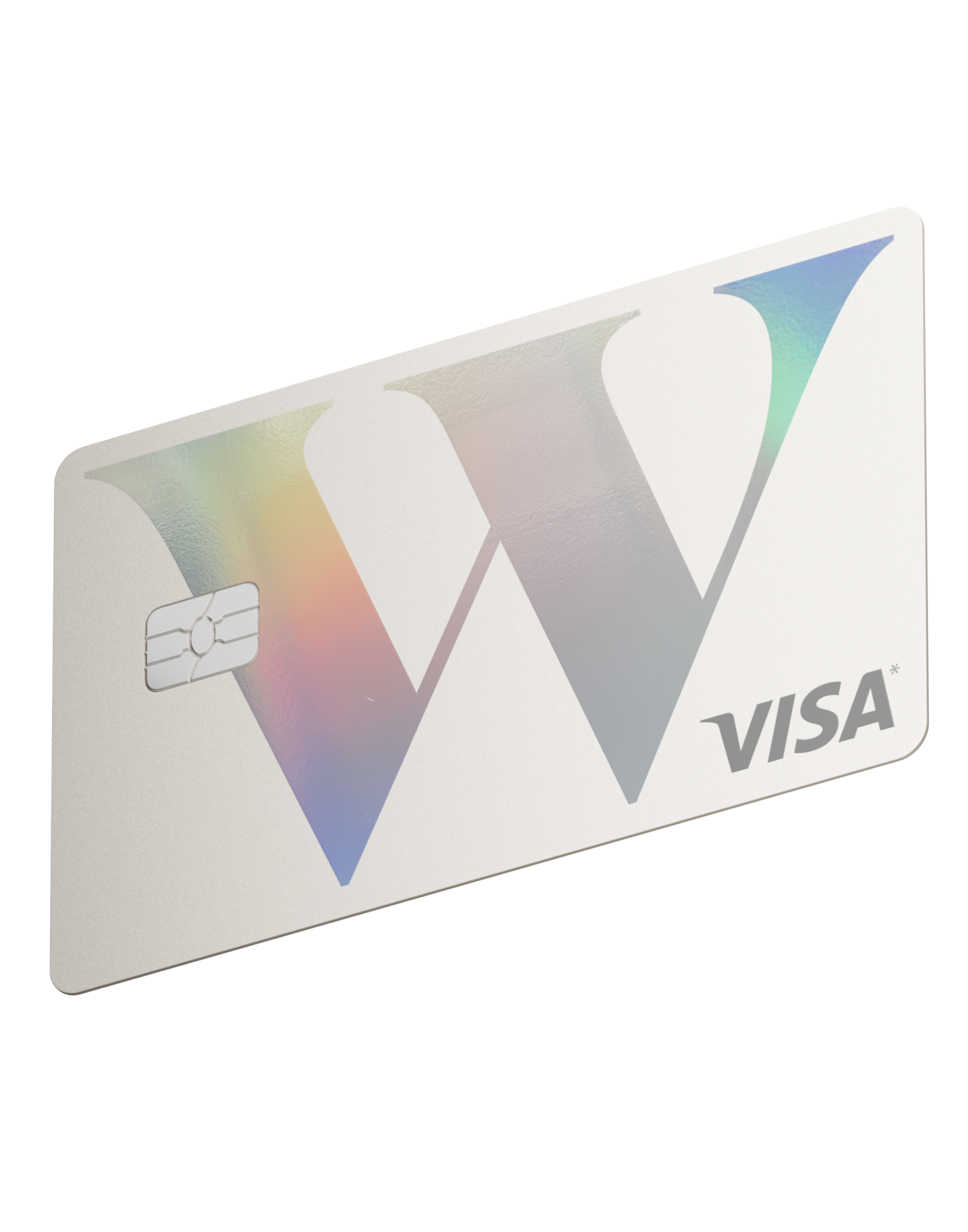 Wealthsimple's kids and teen cards with an iridescent W.