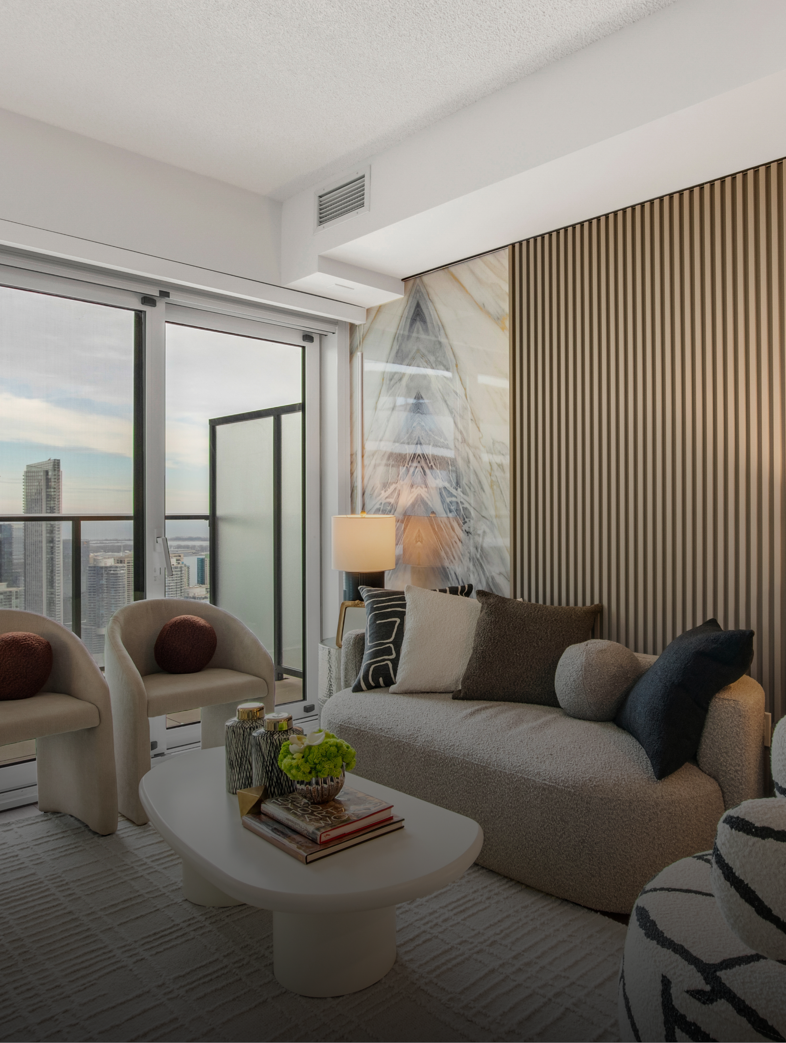 Une image générée de l'intérieur de Concord Canada House.