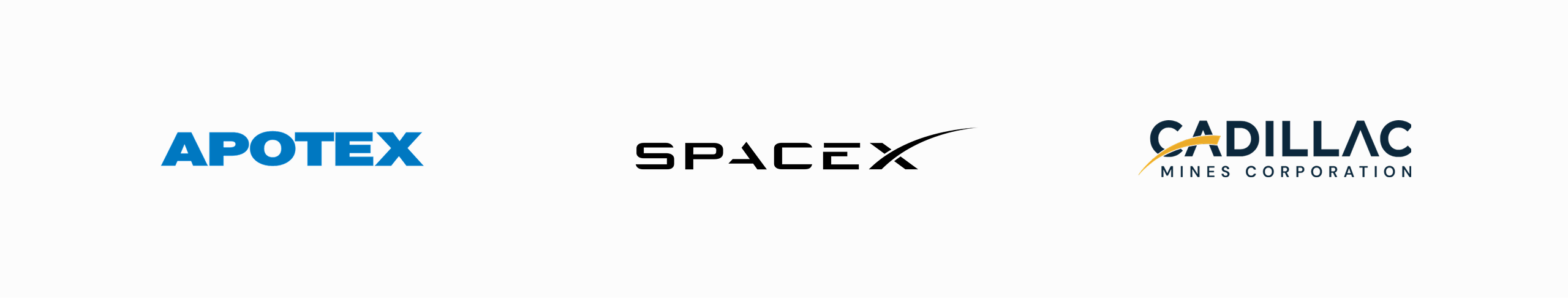 Une liste d'entreprises récemment entrées en bourse, dont Apotex, SpaceX a et Cadillac Mines Corp.