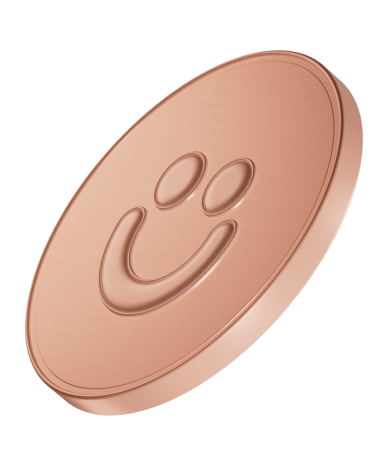 Coins with smiley faces and the Wealthismple logo hover on either side of the text